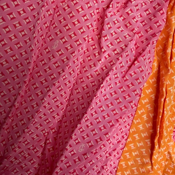 NWT Juicy Couture 100% Silk Halter Dress in Pink Plumeria/Mandarin - Picture 10 of 14